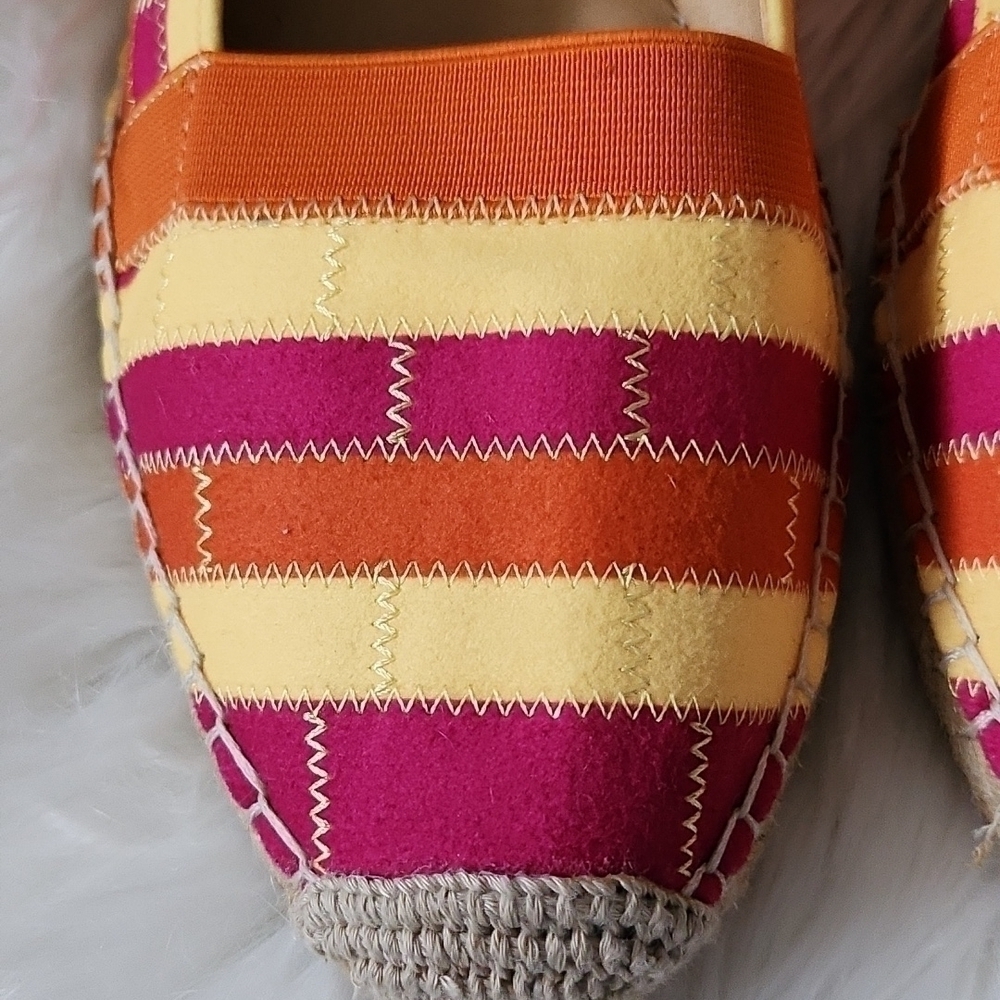 Adrienne Vittadini multicolored striped espadrilles NWOT - Picture 3 of 13